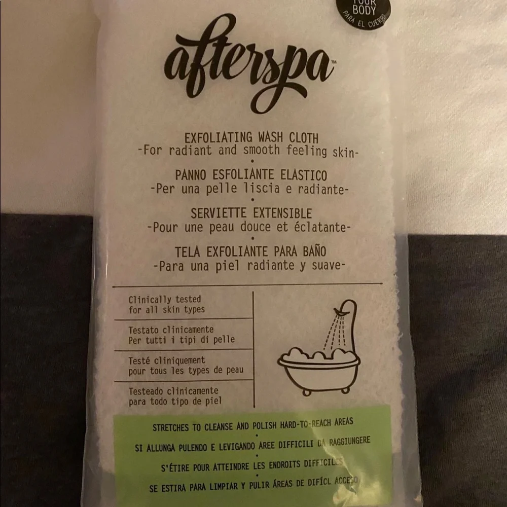 Afterspa exfoliating wash cloth